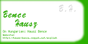 bence hausz business card